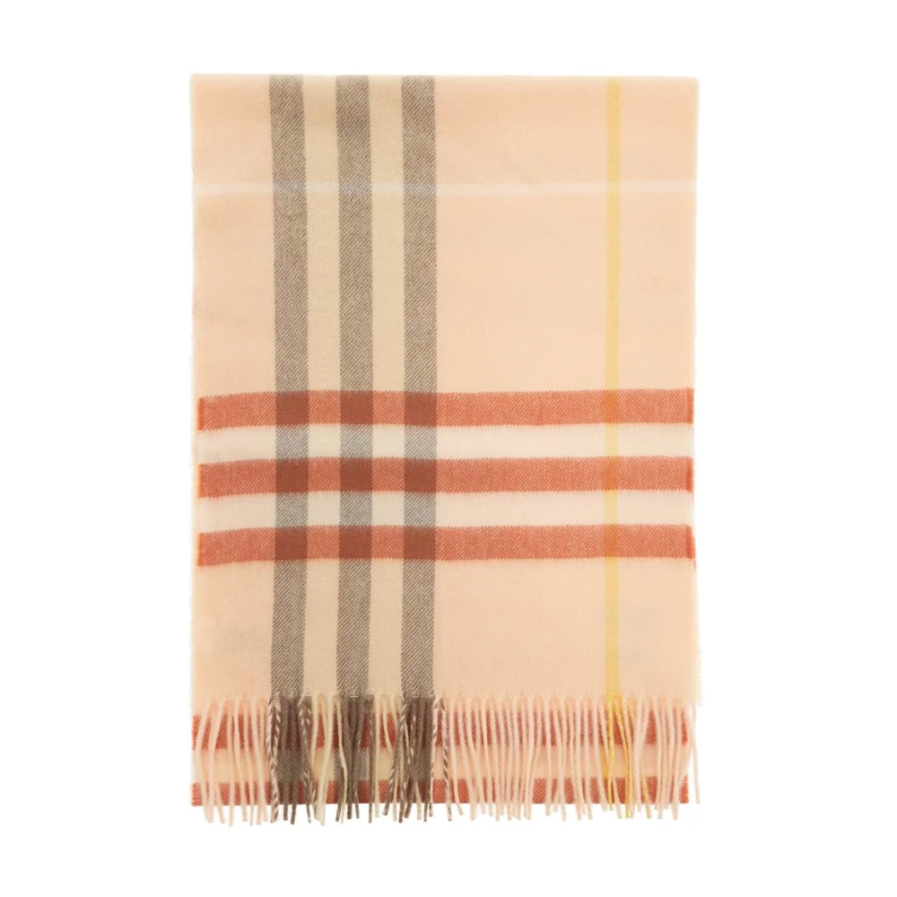 Burberry Kasjmier Ruitpatroon Sjaal Pink Heren