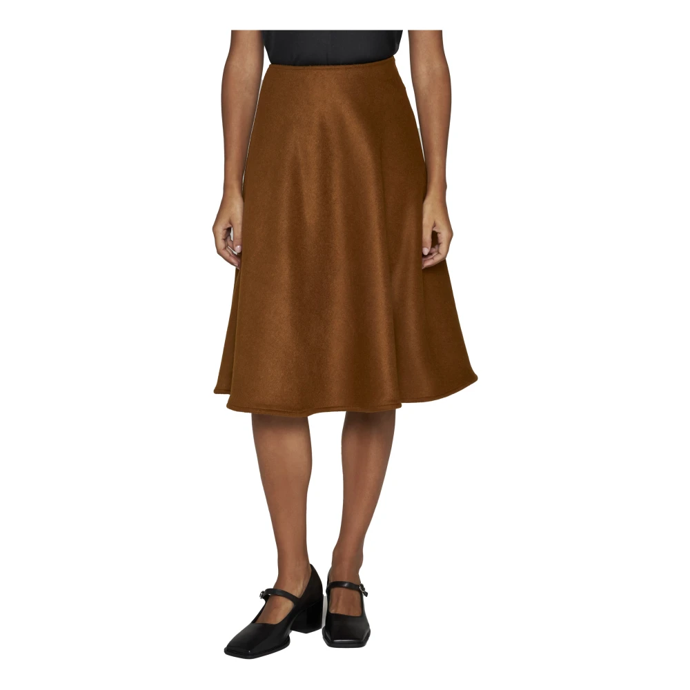 Blanca Vita Terracotta Bruin Wollen A-Lijn Rok Brown Dames