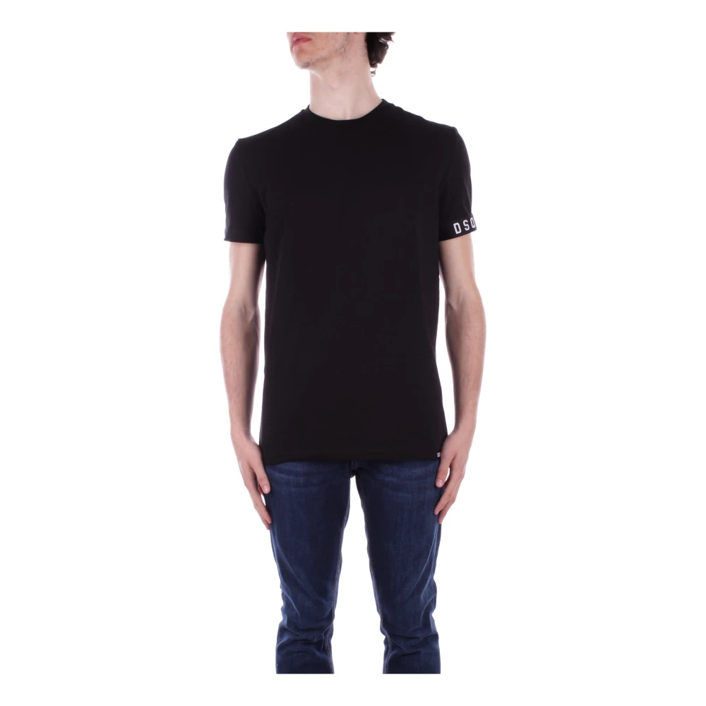 Dsquared2 Zwart Icon Half Mouw T-shirt Black Heren