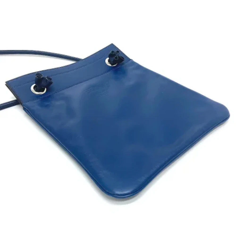 Hermès Vintage Pre-owned Fabric shoulder-bags Blue Dames