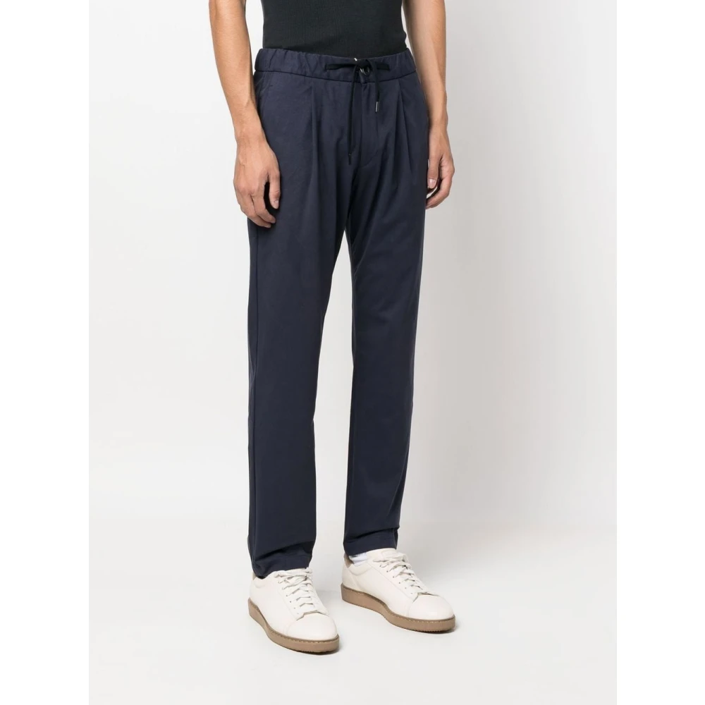 Herno Straight Trousers Blue Heren