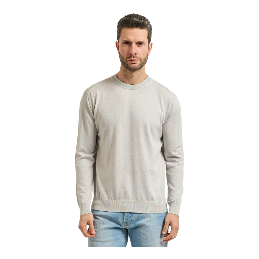 Liu Jo Mannelijk Grijs Truien & Vesten Heren, 2XL, Katoen, Cotton Crepe Sweater