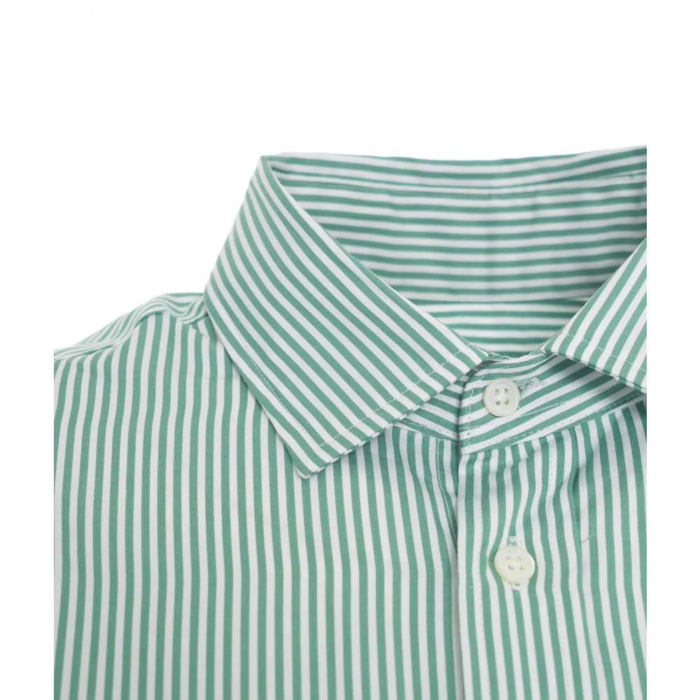 Polo Ralph Lauren Groen Gestreept Overhemd Stijlvolle Kraag Green Dames