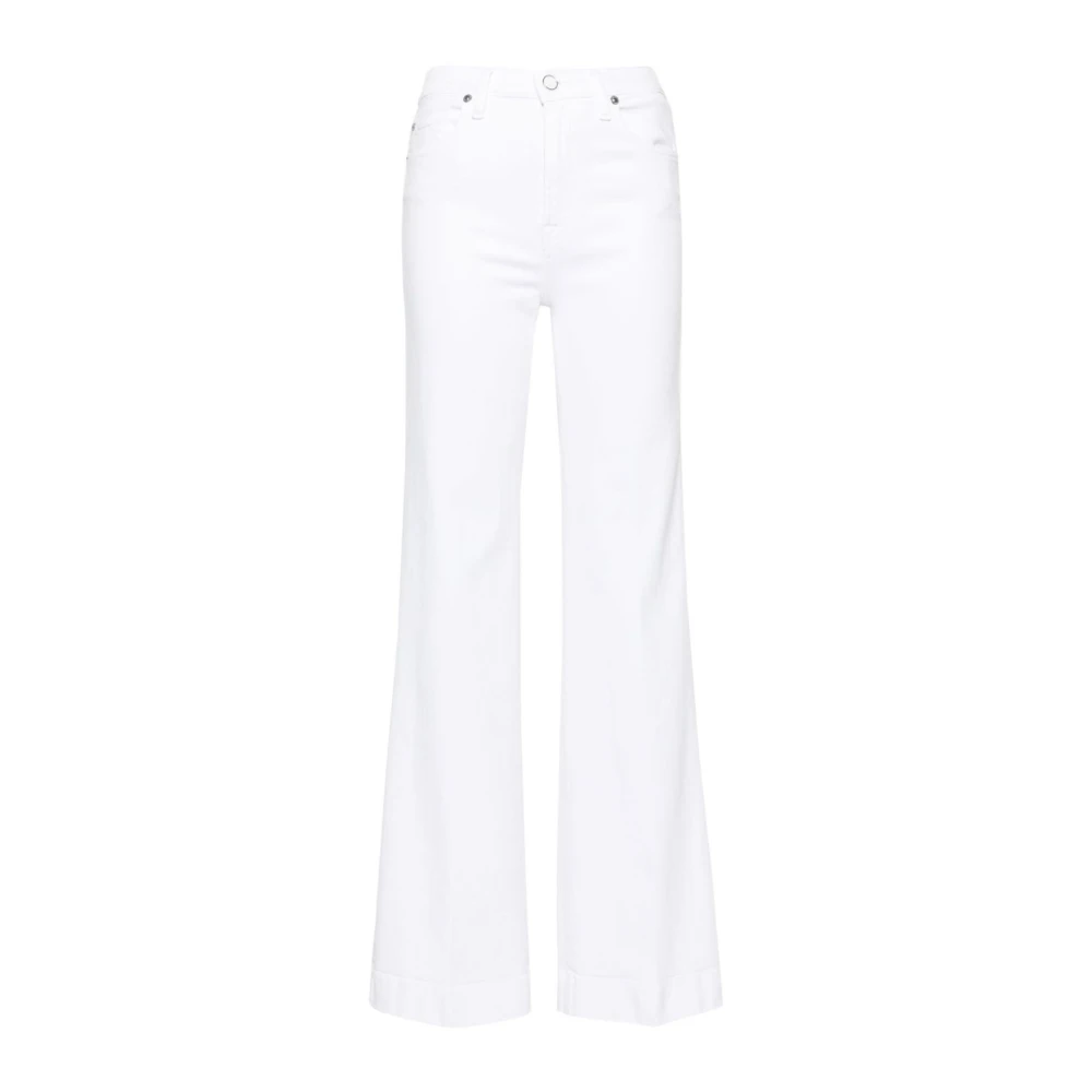 7 For All Mankind Moderne Dojo Flared Jeans White Dames