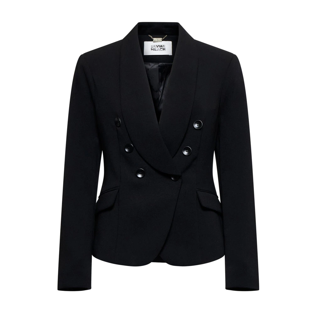 Silvian Heach Mujer Negro Chaquetas, Talla: L