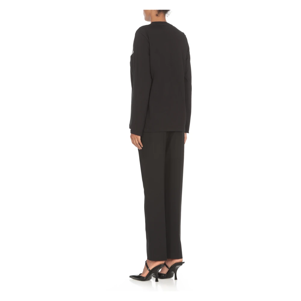 Msgm Zwart Katoenen Crew Neck T-shirt Black Dames