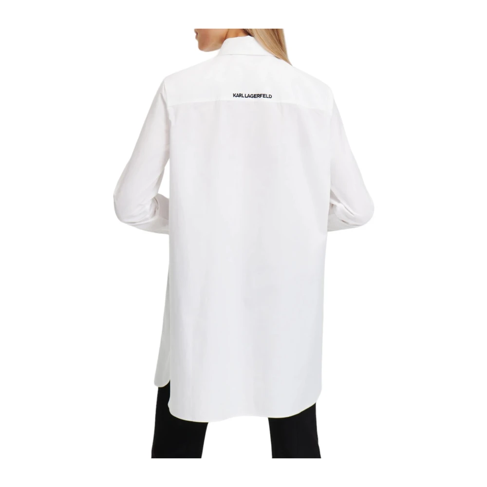 Karl Lagerfeld Shirt ikonik 2.0 tuniek shirt 08k245w1600 White Dames