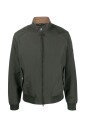 manteau-vert-en-melange-de-coton-a-col-haut