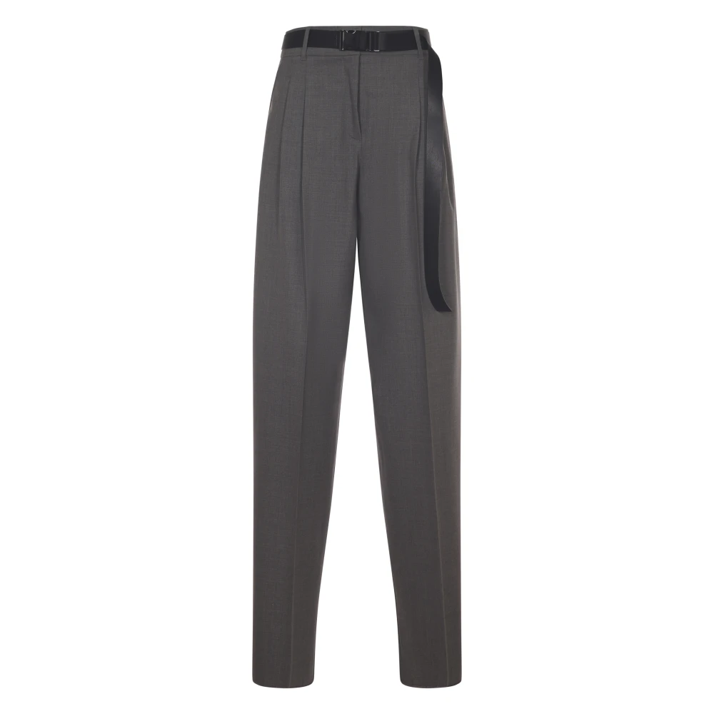 Max Mara Elegante Lange Broek Gray Dames