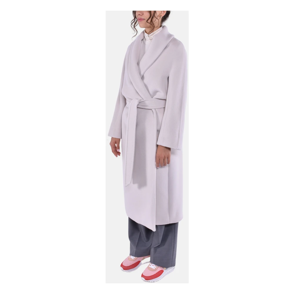 Max Mara Studio Sjaalkraag lange mouwen jas Gray Dames