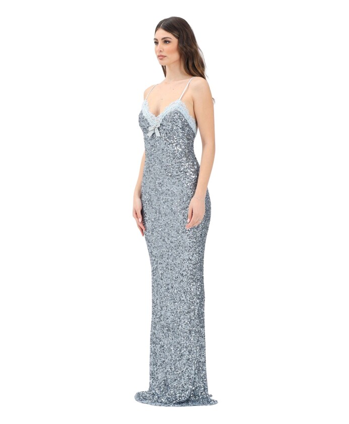 robe-longue-bleue-a-sequins-avec-garniture-en-dentelle