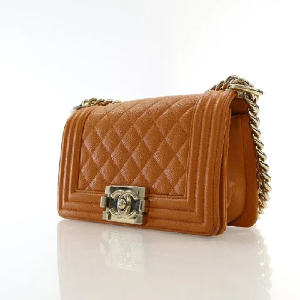 Chanel Vintage Pre-owned Leather chanel-bags Orange Dames