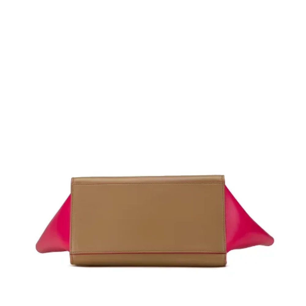 Celine Vintage Pre-owned Leather celine-bags Beige Dames