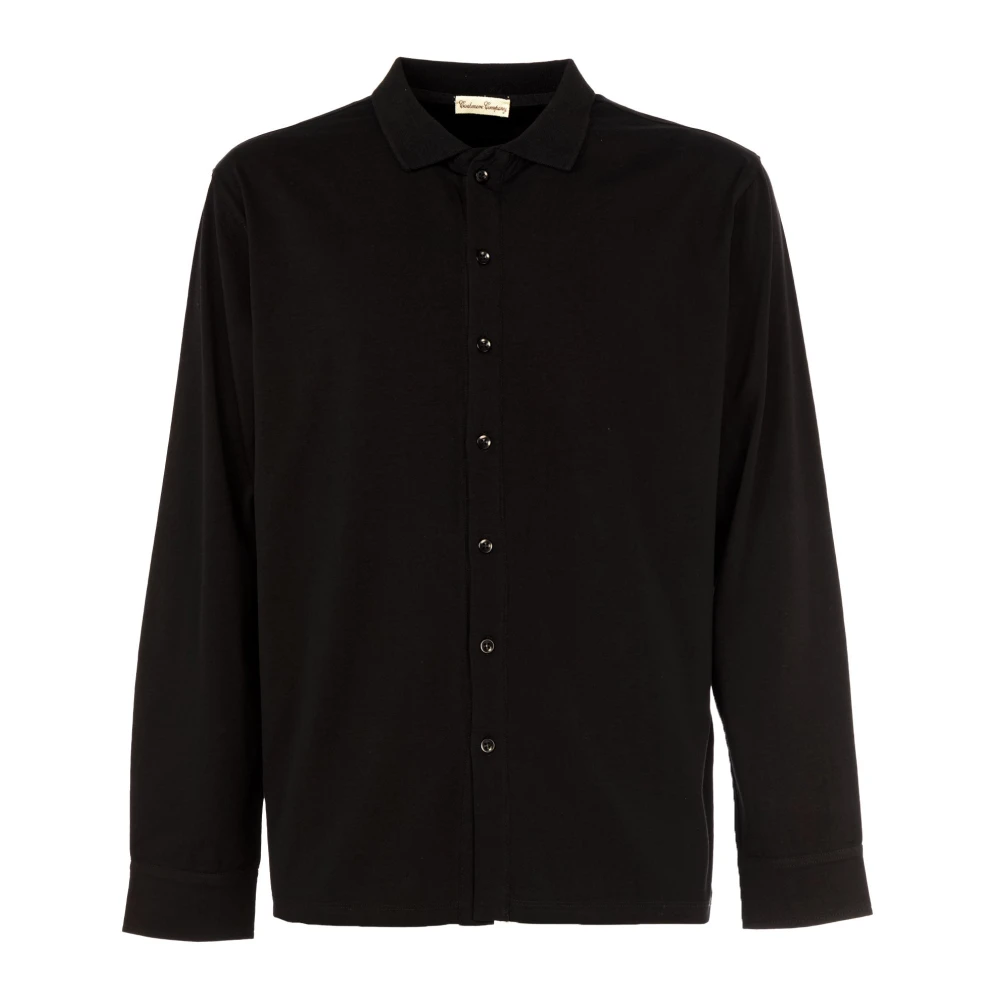 Cashmere Company Herenoverhemd Zwart Kaviaar Black Heren