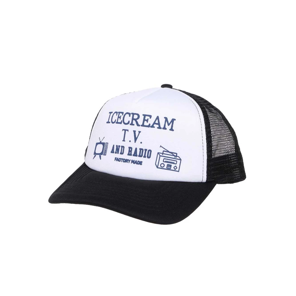 Icecream Mesh Back Baseball Cap Black Heren