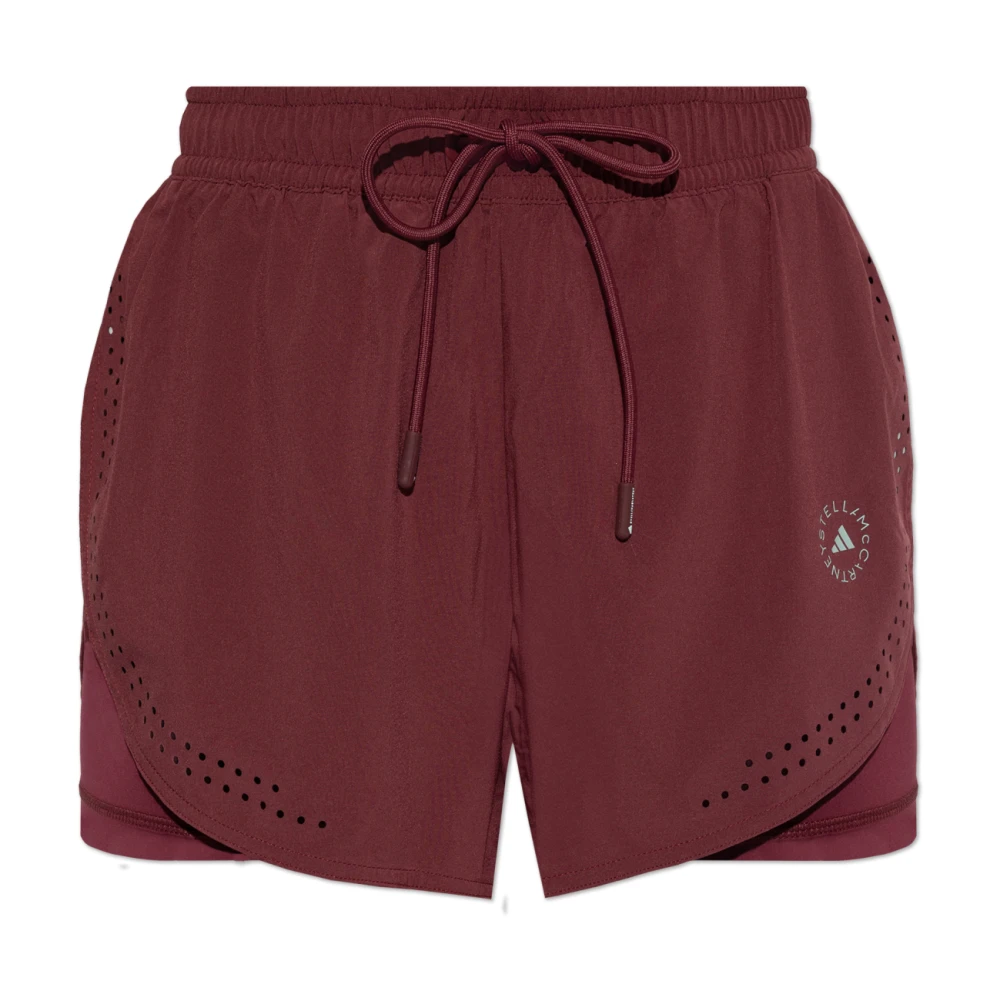 Adidas by stella mccartney Trainingshorts met logo Red Dames