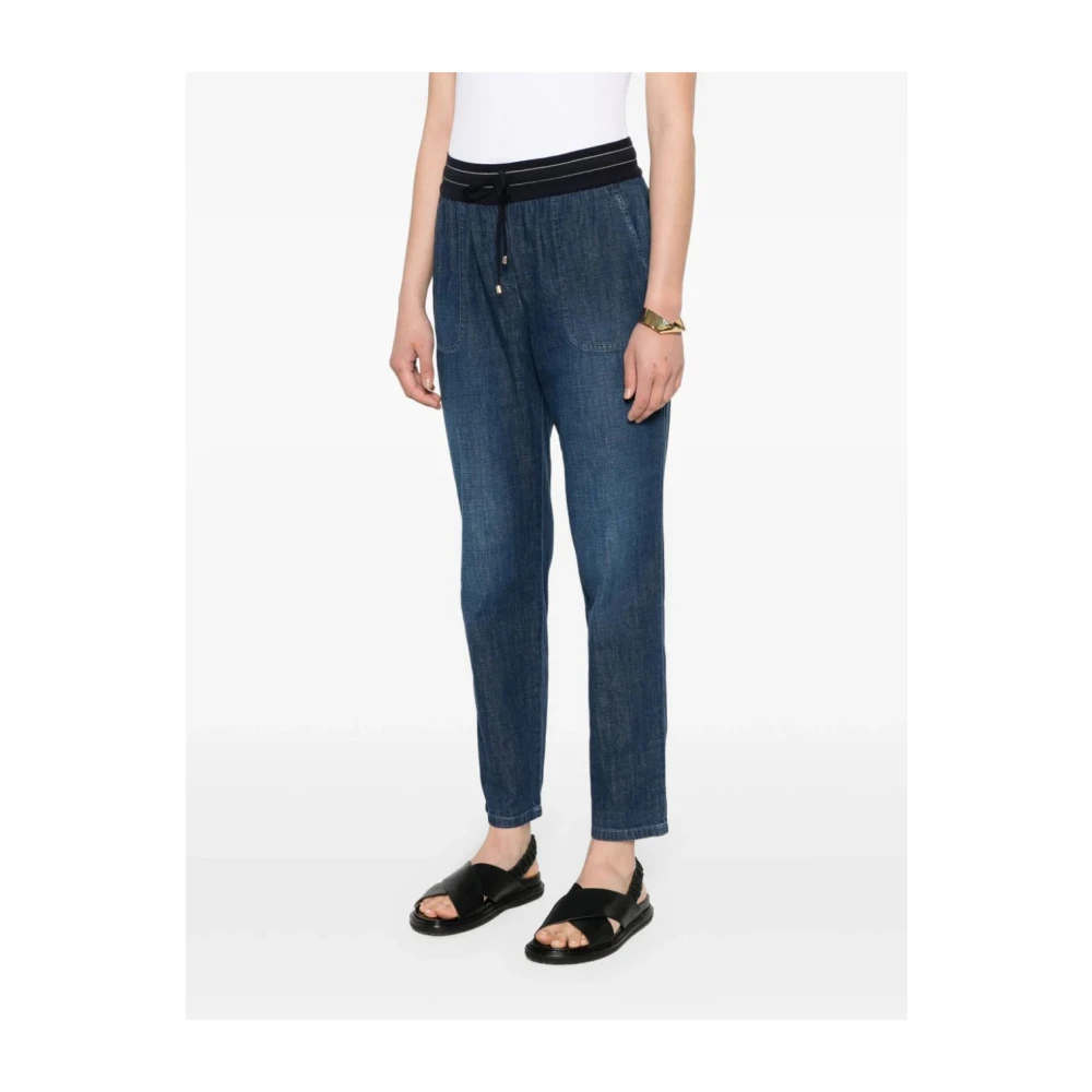 Lorena Antoniazzi Blauwe Denim Koord Tapered Jeans Blue Dames