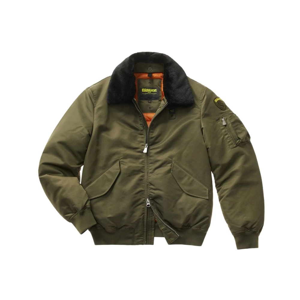 Blauer Men's Green Bomber Jackets, 3XL, Nylon Bomber Jacket