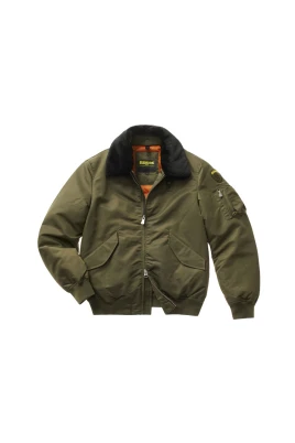 Grön Nylon Bomberjacka