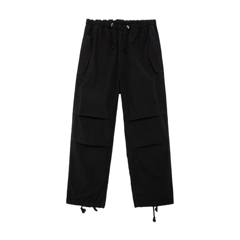 Amish Canvas Parachutebroek met Gereticuleerd Motief Black Heren