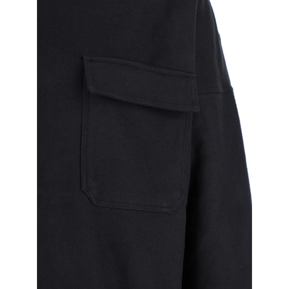 Palm Angels Zwart Logo Oversized Katoenen Shirt Black Heren