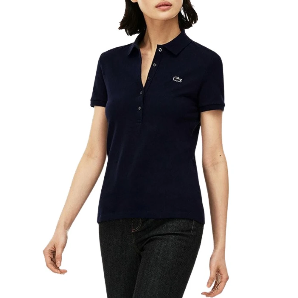 Lacoste Blauwe T-shirts en Polos Blue Dames