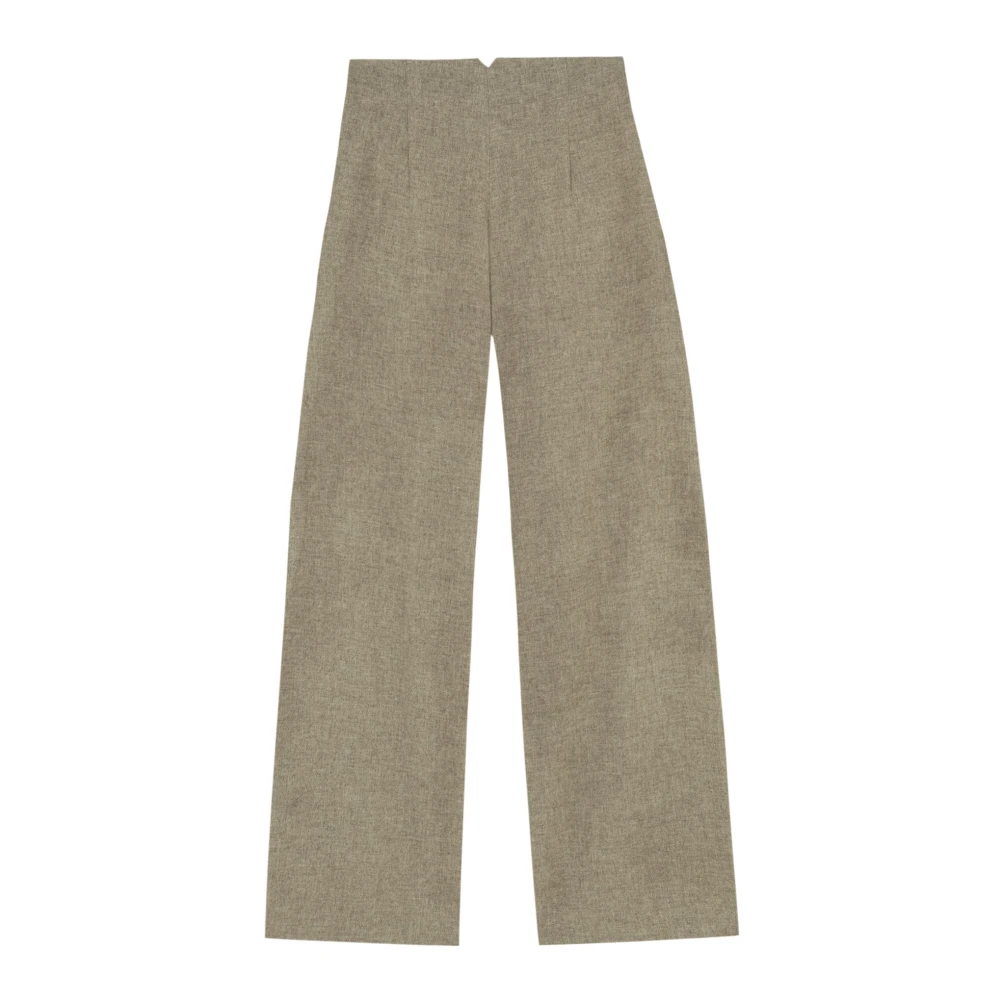Cortana Yak Wol Hoge Taille Broek Gray Dames