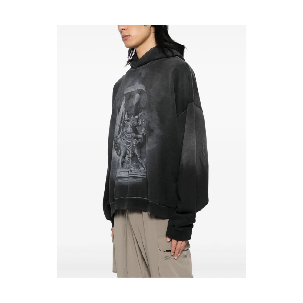 Represent Hoodie met logoprint Black Heren