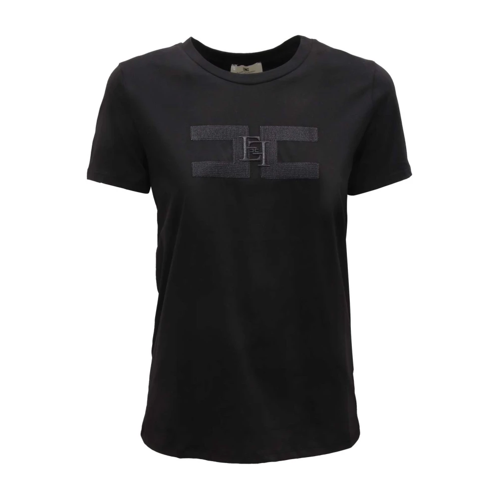 Elisabetta Franchi Women's Black T-Shirts, S, Ma-007-56E2 T-Shirt