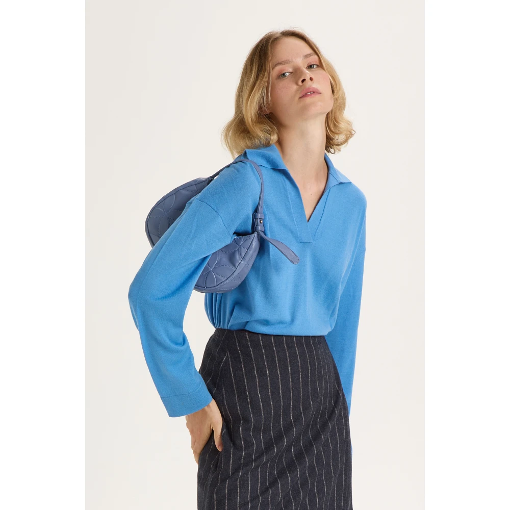 Maliparmi Wereldkleuren Sweater Blue Dames