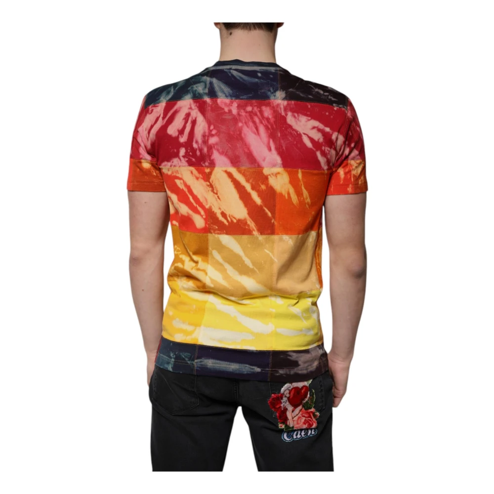 Dolce & Gabbana Multicolor Tie Dye Logo T-shirt Multicolor Heren