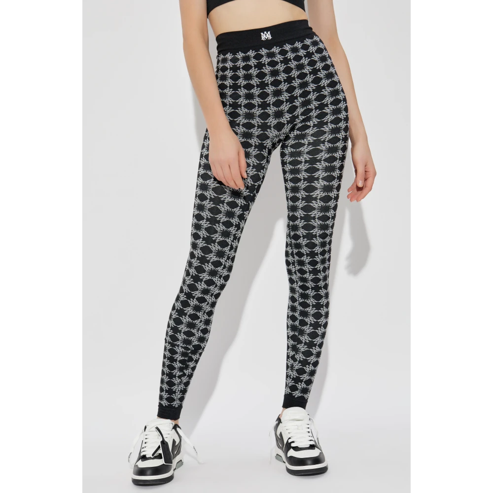 Amiri Monogram Leggings Black Dames