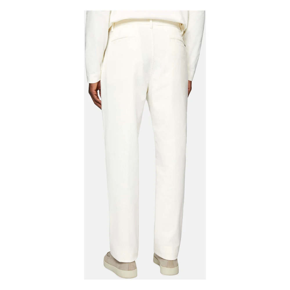 Boggi Milano Broek van stretch-fluweel Beige Heren