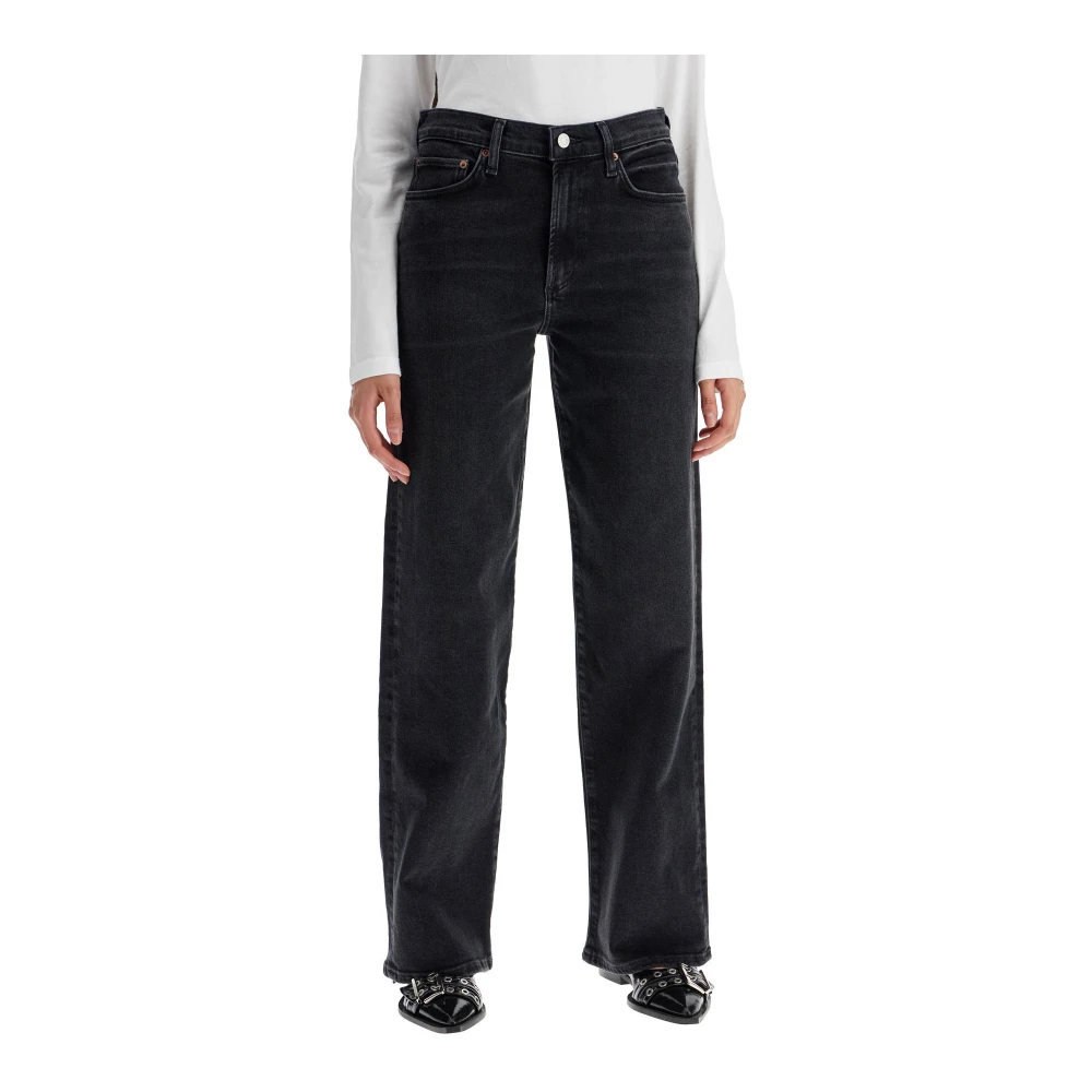 Agolde Zwarte Straight Harper Jeans voor Vrouwen Black Dames