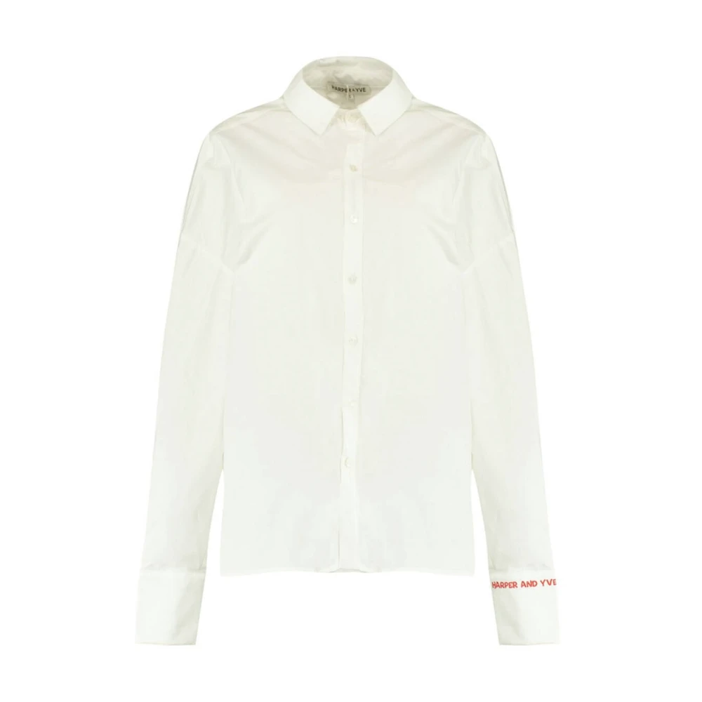 Harper & Yve Gele lange mouw blouse Yelena White Dames