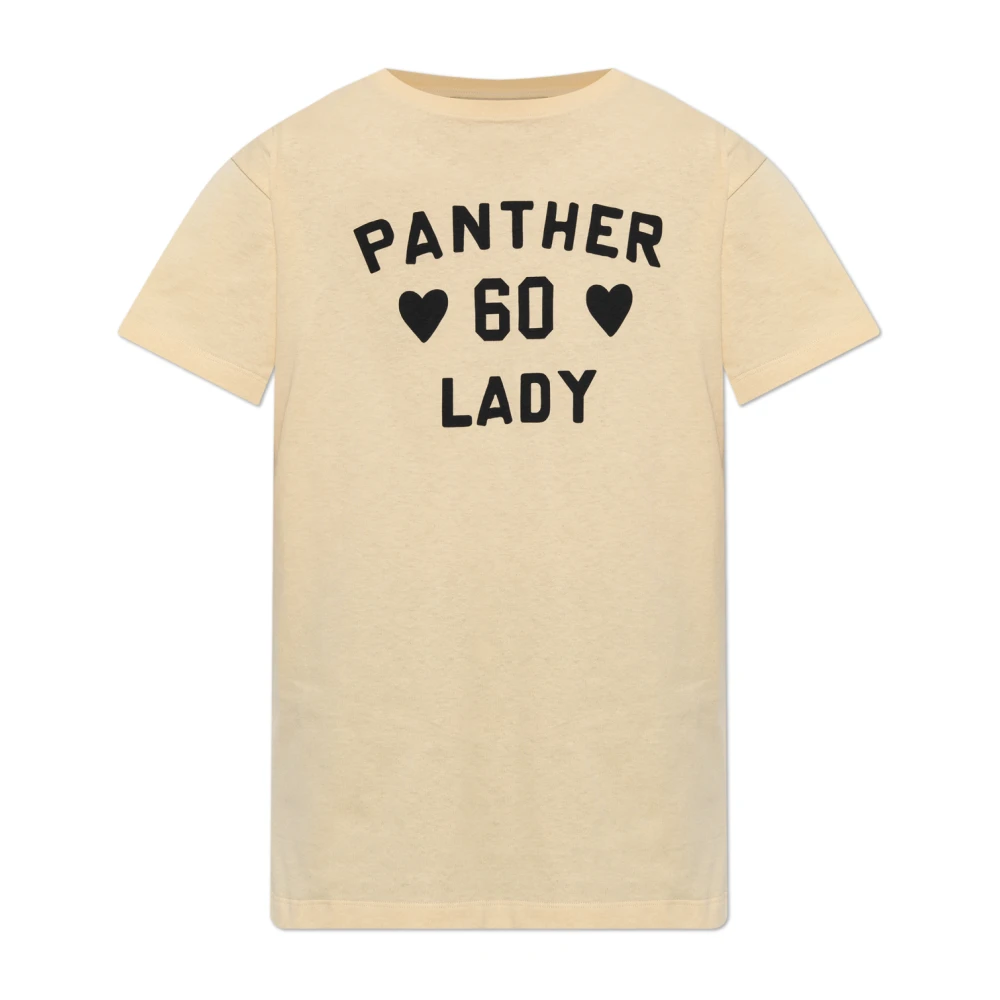 Valentino Garavani T-Shirt With Print - Female - T-Shirts - Beige - M - Tops