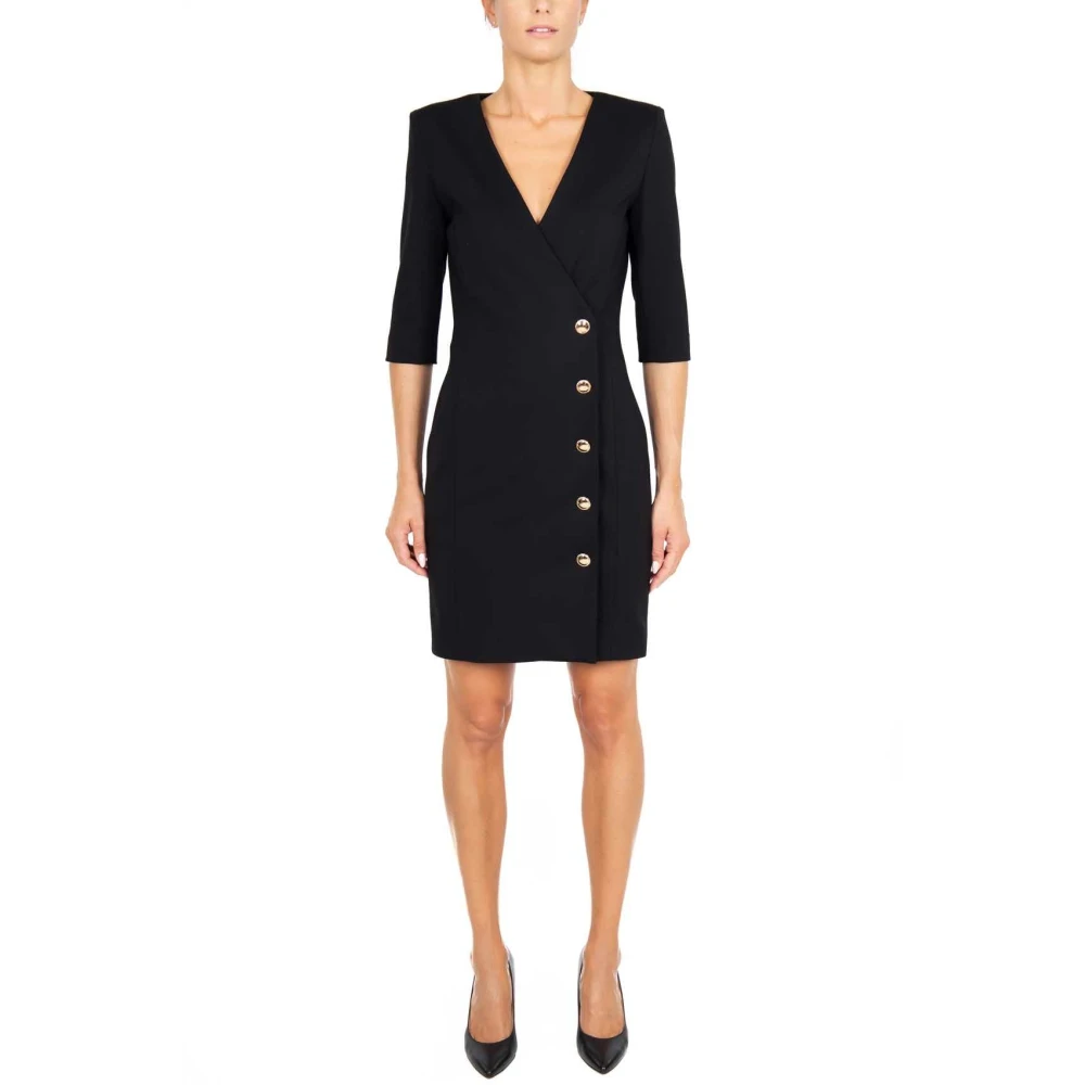 Liu Jo Zwarte Milano Gebreide Korte Jurk Black Dames
