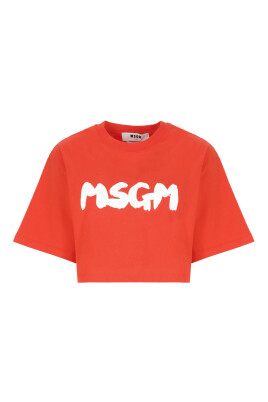 t-shirt-en-coton-orange-avec-logo