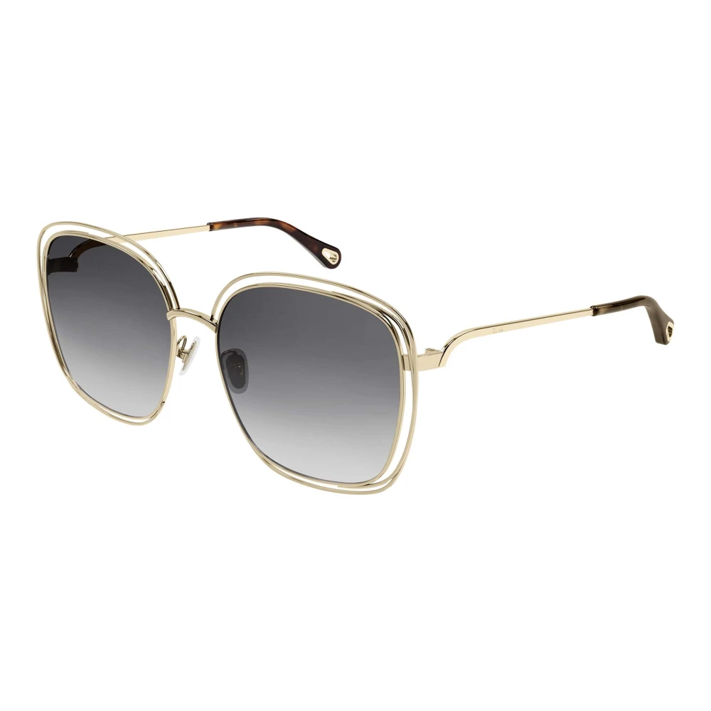 Chloé Women's Yellow Sunglasses, 58 Mm, Gold/Grey Shaded Sunglasses