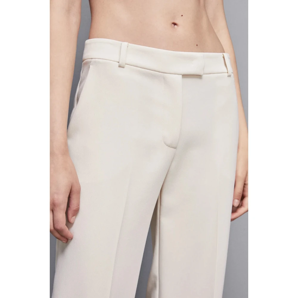 PATRIZIA PEPE Lage Taille Twill Broek White Dames