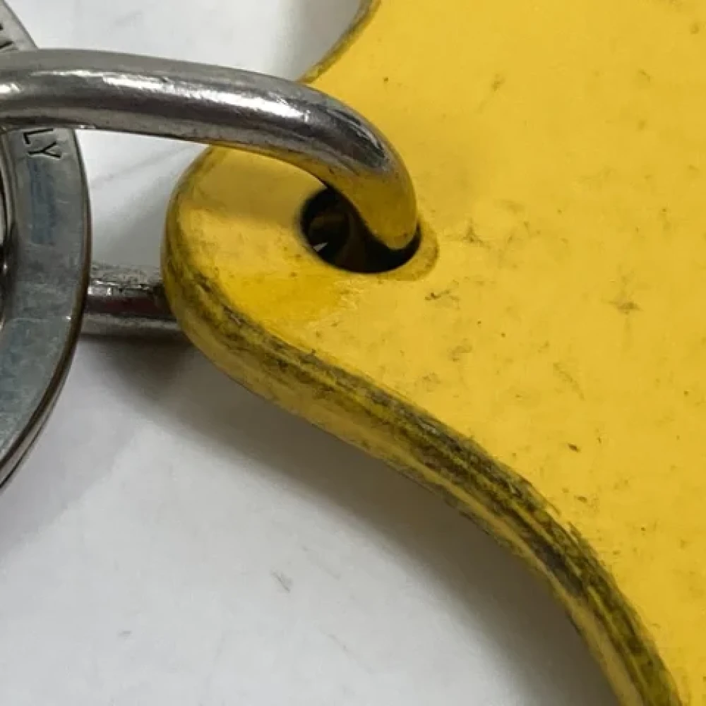 Balenciaga Vintage Pre-owned Leather key-holders Yellow Heren