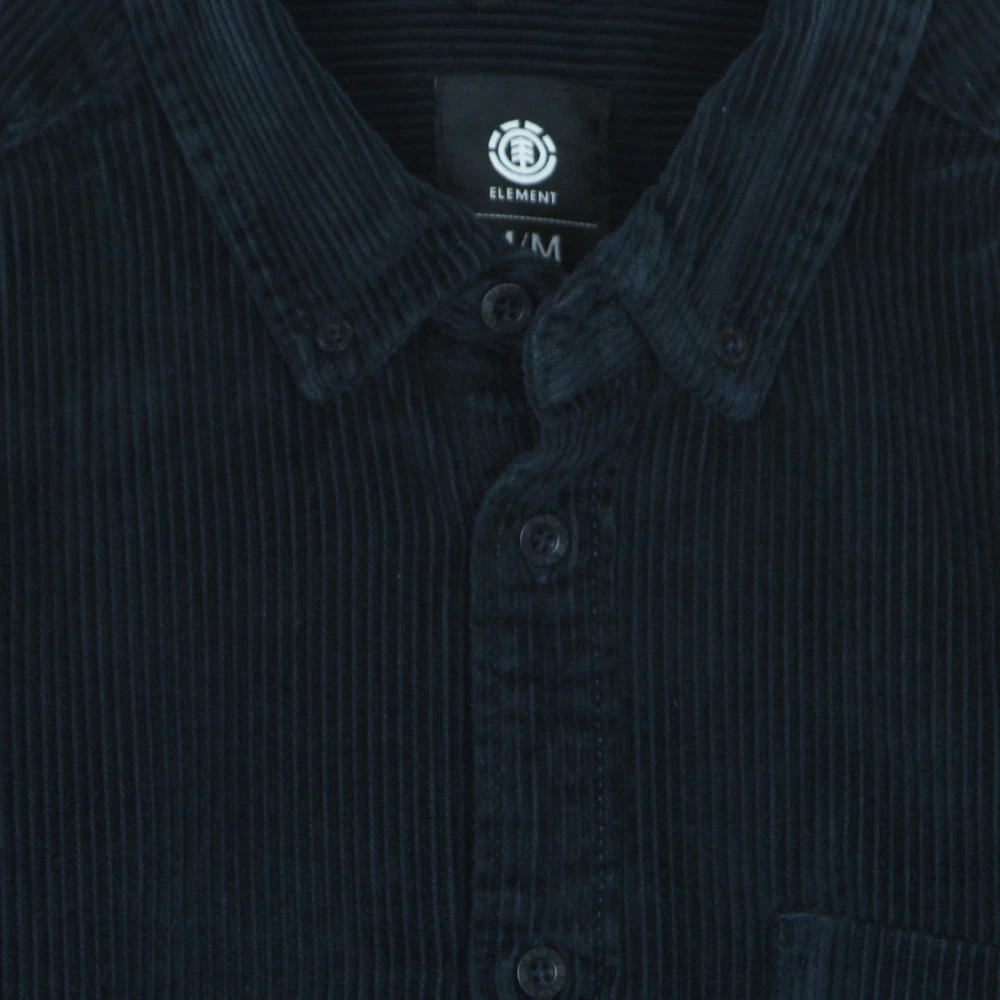 Element Ribfluwelen Overhemd Marineblauw Blue Heren