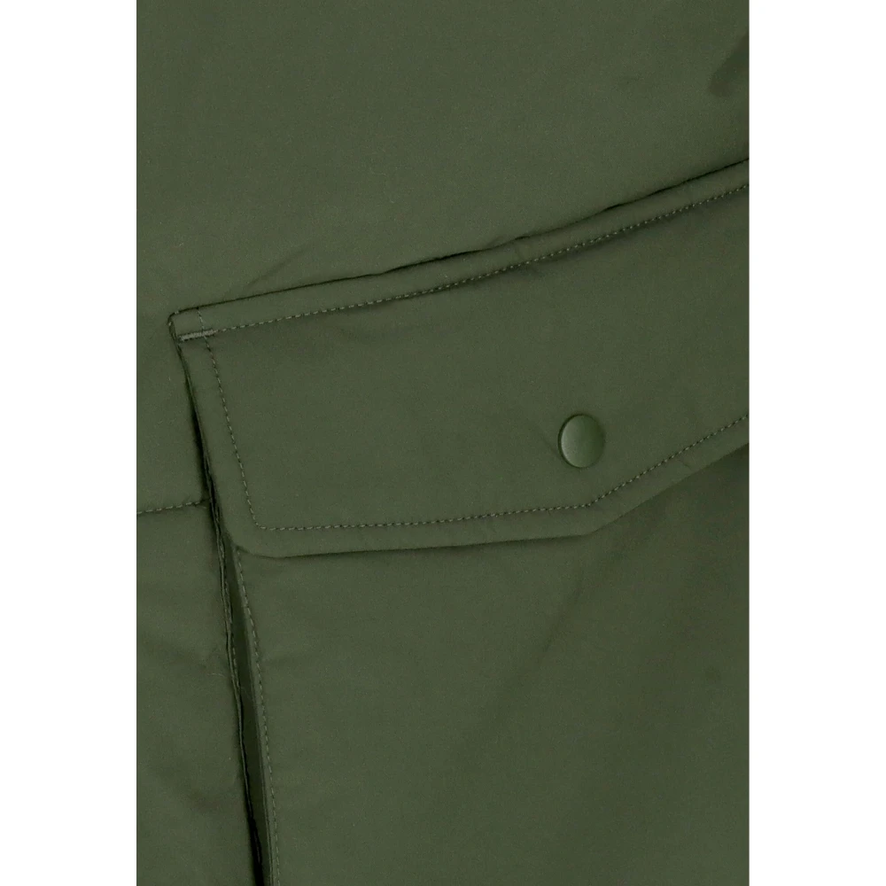 Obey Groene donsjas met cargozakken Green Heren