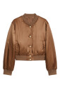 blouson-bomber-marron-en-toile-deperlante