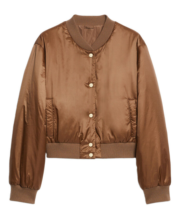 blouson-bomber-marron-en-toile-deperlante