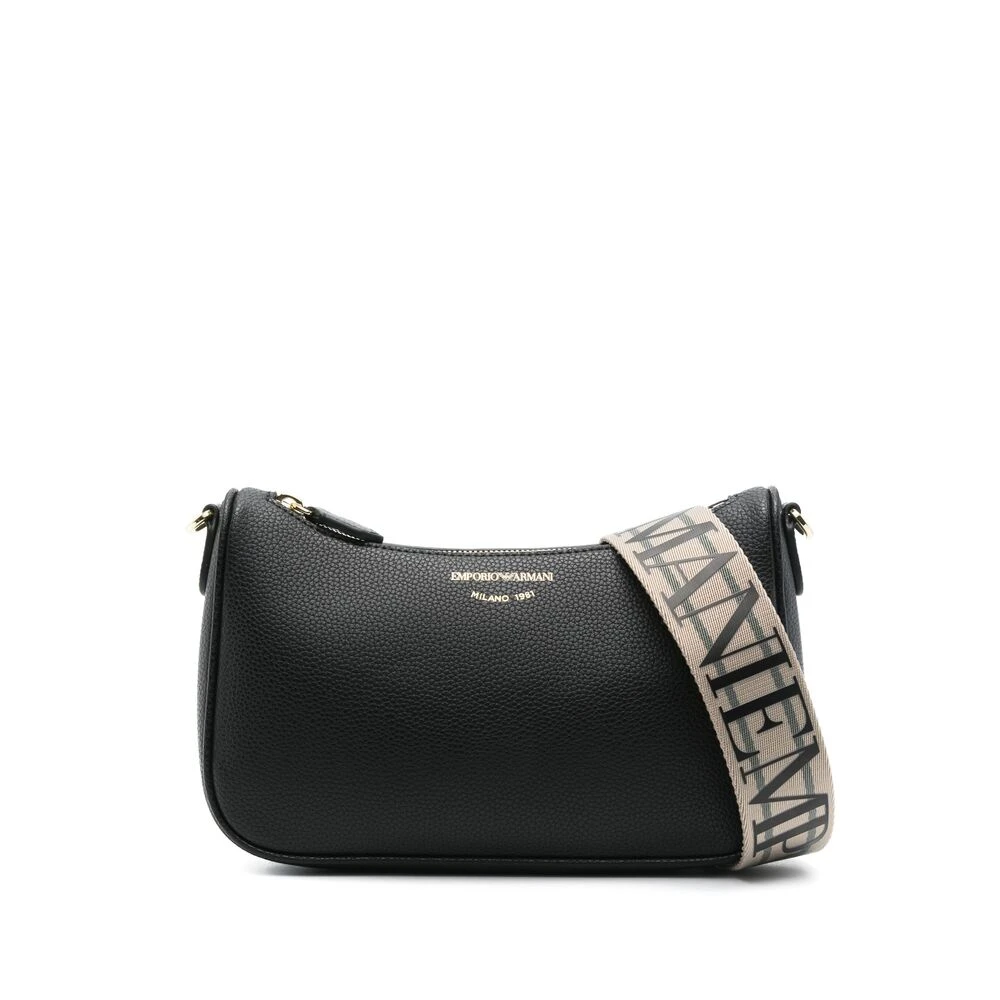 Emporio Armani Zwarte Schoudertas met Toprits Black Dames