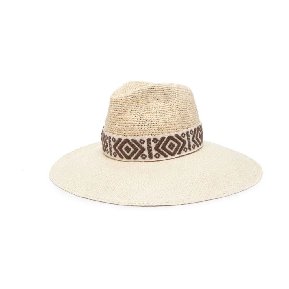 Borsalino Natuurlijke hoeden voor stijlvolle uitstraling Beige Dames