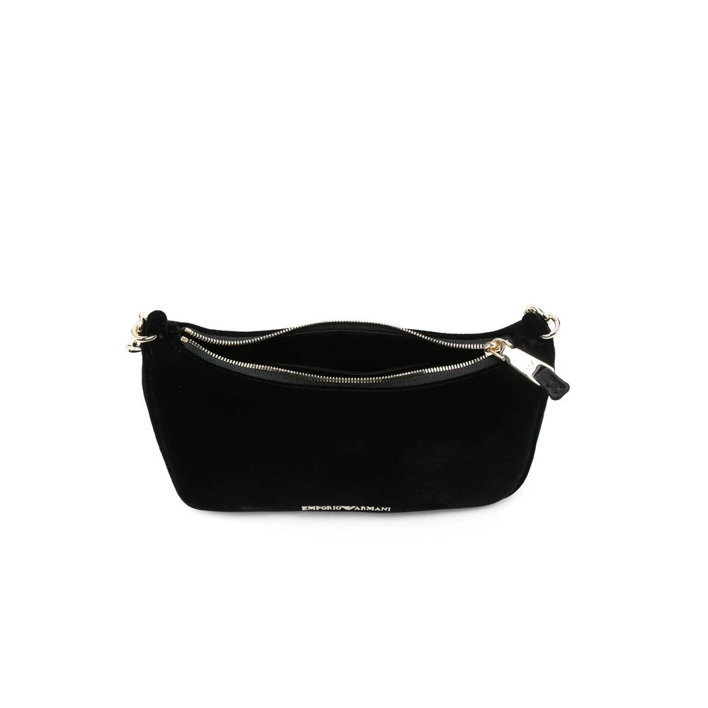 Emporio Armani Zwarte Crossbody Tas met Kettinghandvat Black Dames