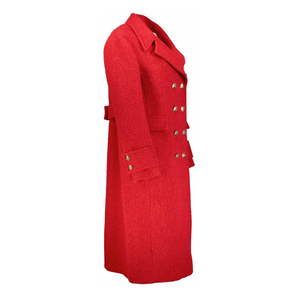 Seafarer Luxe wollen jas met ambachtelijke knopen Red Dames