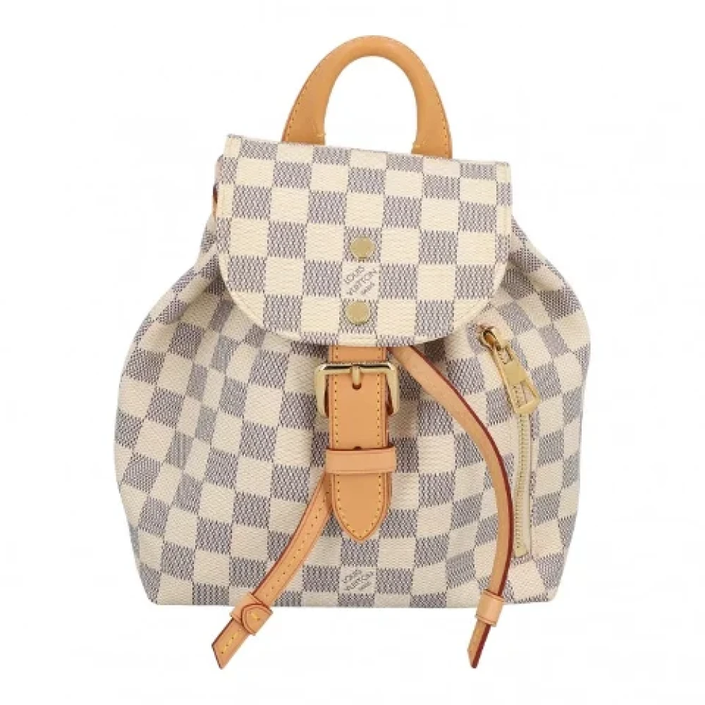Louis Vuitton Vintage Pre-owned Canvas backpacks Beige Dames